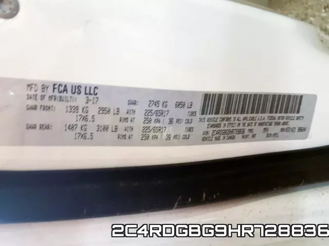 2C4RDGBG9HR728836 фото 2
