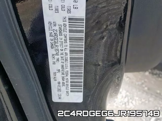 2C4RDGEG6JR195748 фото 2