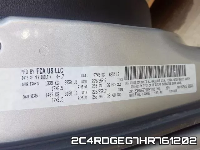 2C4RDGEG7HR761202 фото 2