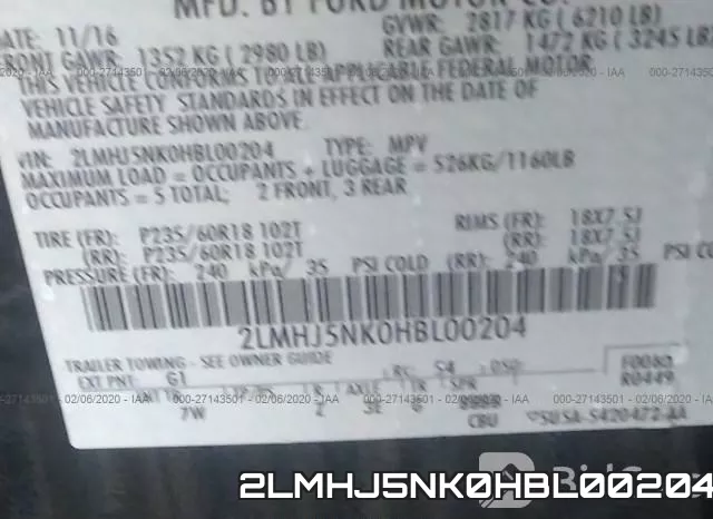 2LMHJ5NK0HBL00204 фото 10