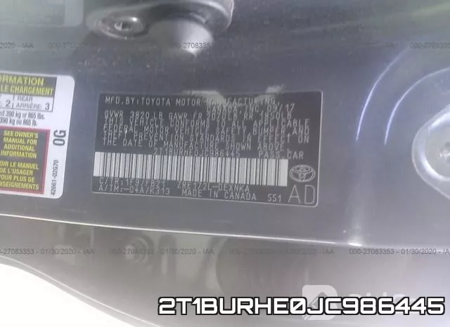2T1BURHE0JC986445 фото 10