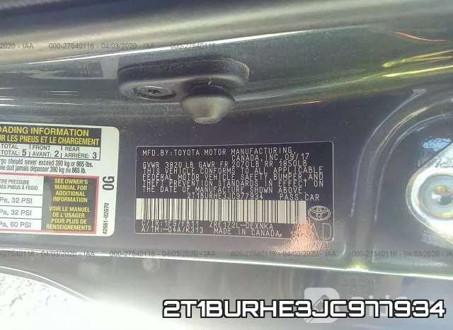 2T1BURHE3JC977934 фото 10