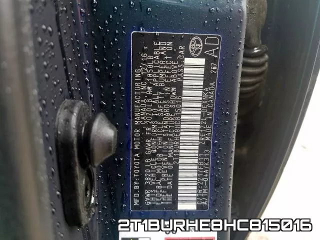 2T1BURHE8HC815016 фото 2