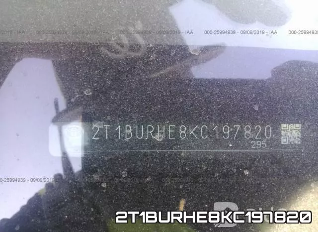 2T1BURHE8KC197820 фото 10
