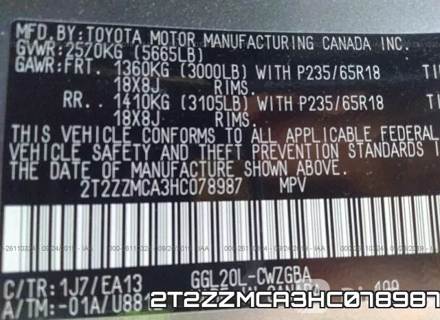 2T2ZZMCA3HC078987 фото 10