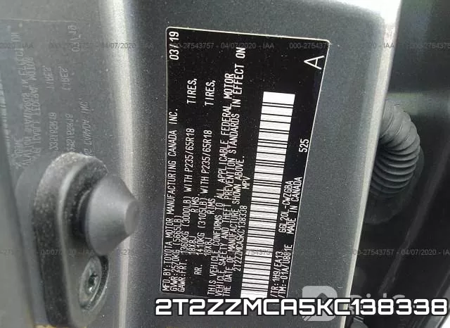 2T2ZZMCA5KC138338 фото 10