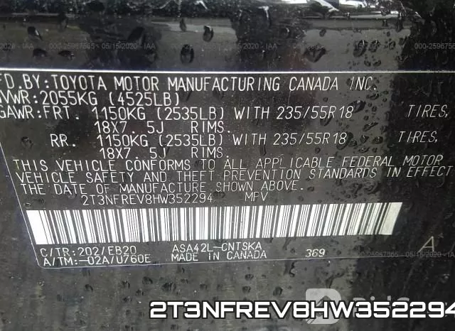 2T3NFREV8HW352294 фото 10