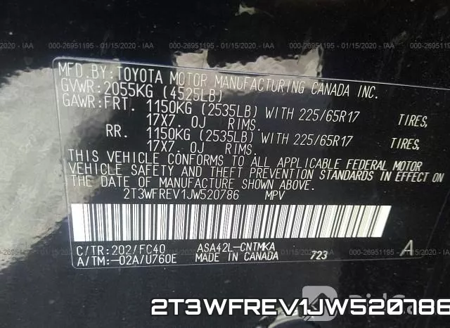 2T3WFREV1JW520786 фото 10