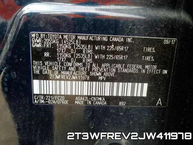 2T3WFREV2JW411978 фото 2