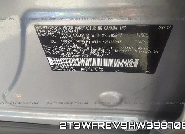 2T3WFREV9HW398706 фото 10