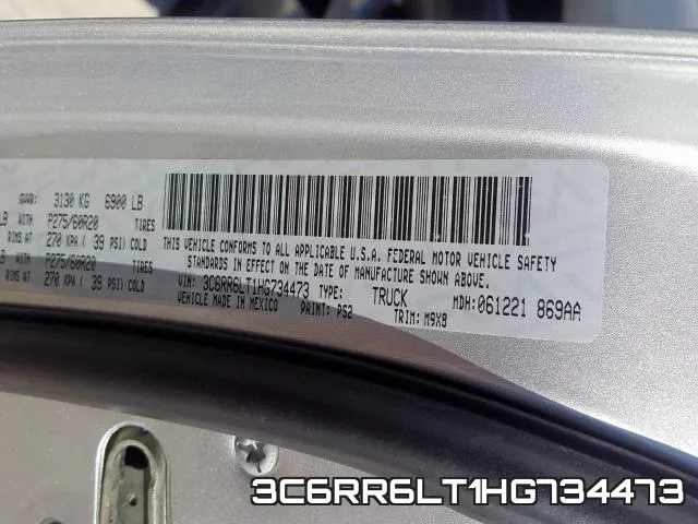 3C6RR6LT1HG734473 фото 2