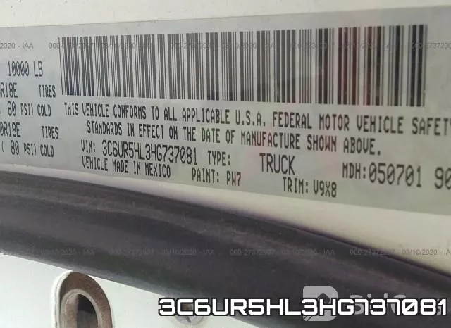 3C6UR5HL3HG737081 фото 10