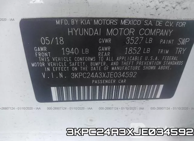 3KPC24A3XJE034592 фото 10