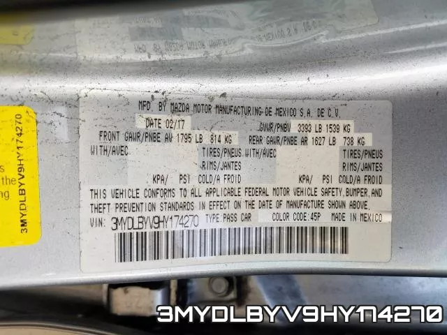 3MYDLBYV9HY174270 фото 2