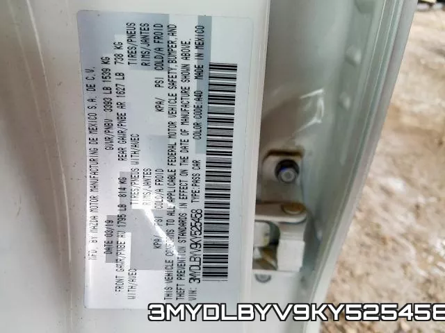3MYDLBYV9KY525458 фото 2
