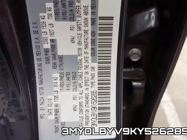 3MYDLBYV9KY526285 фото 2
