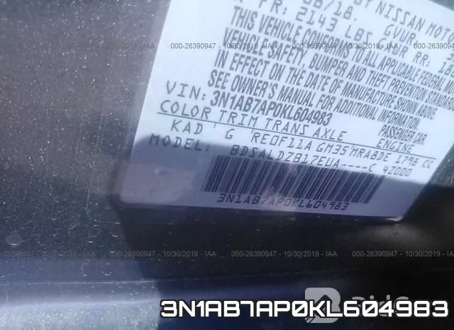 3N1AB7AP0KL604983 фото 10
