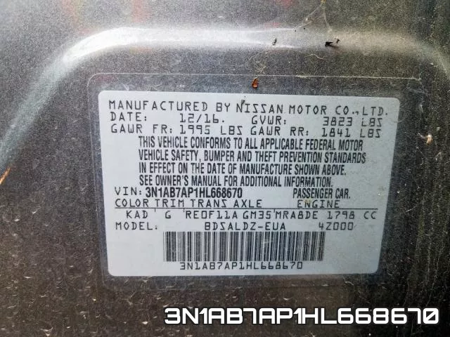 3N1AB7AP1HL668670 фото 2