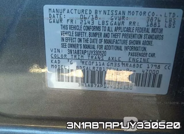 3N1AB7AP1JY330520 фото 10