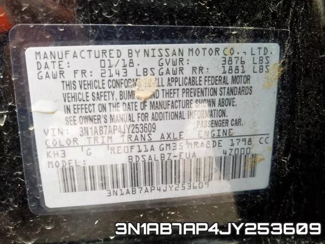 3N1AB7AP4JY253609 фото 2