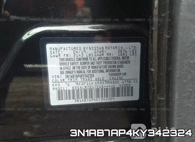 3N1AB7AP4KY342324 фото 10