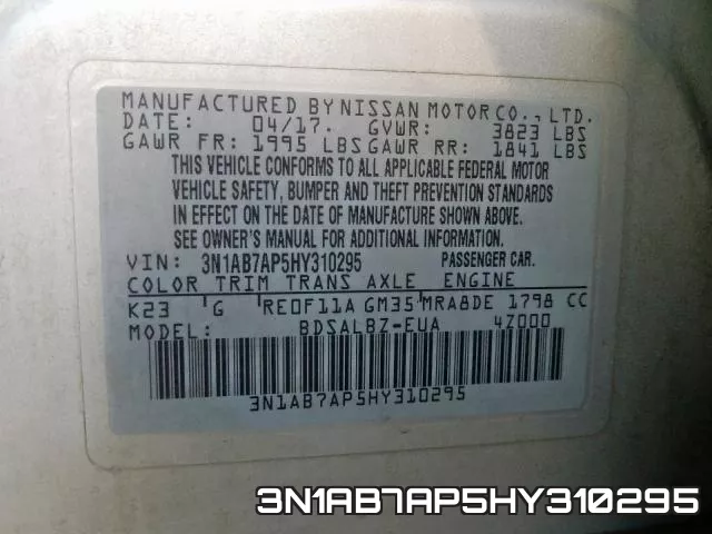3N1AB7AP5HY310295 фото 2
