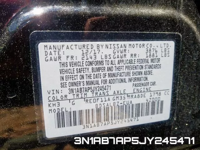 3N1AB7AP5JY245471 фото 2