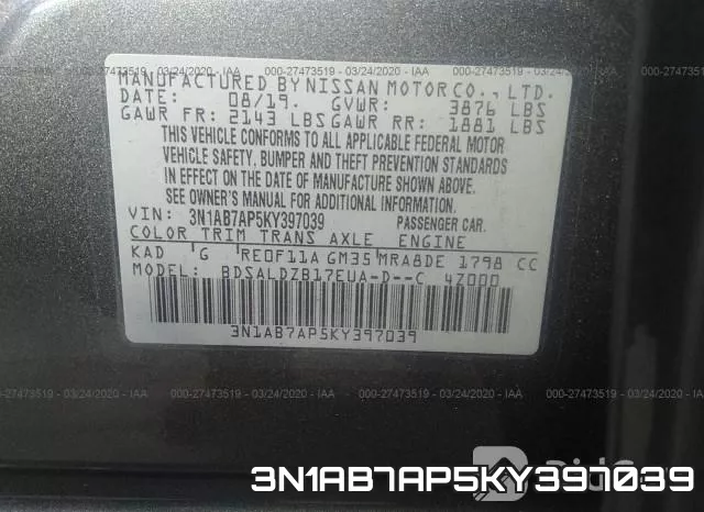 3N1AB7AP5KY397039 фото 10