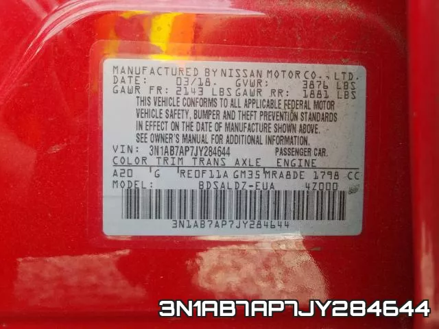 3N1AB7AP7JY284644 фото 2