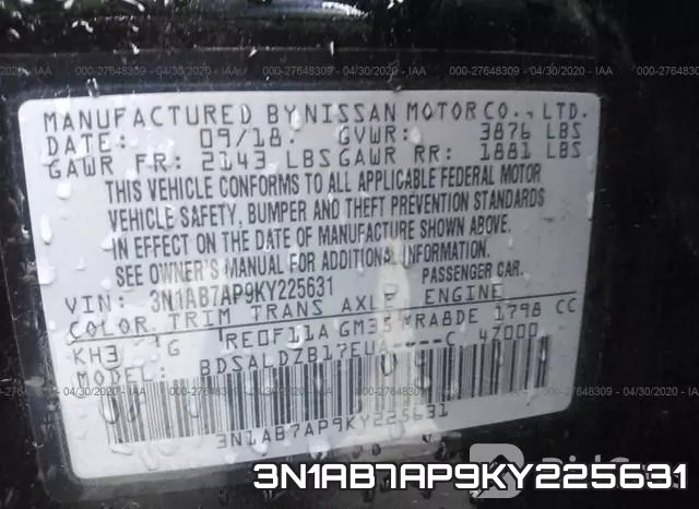 3N1AB7AP9KY225631 фото 10
