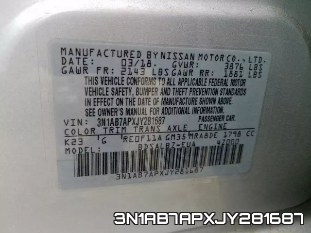 3N1AB7APXJY281687 фото 2