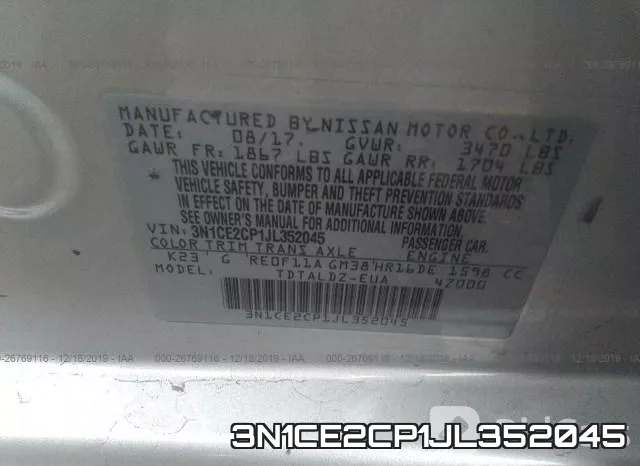 3N1CE2CP1JL352045 фото 10