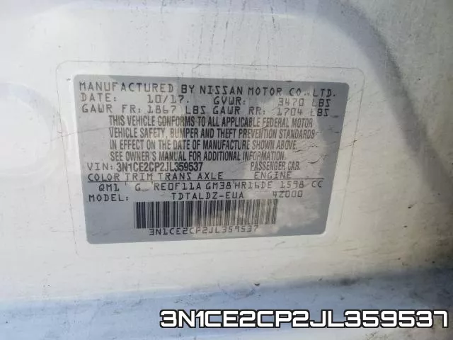 3N1CE2CP2JL359537 фото 2