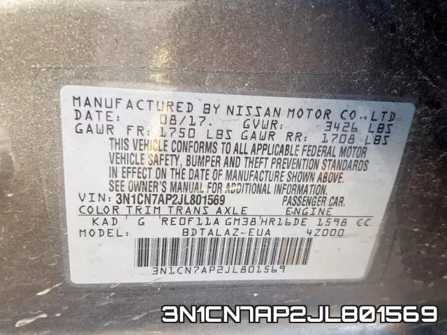 3N1CN7AP2JL801569 фото 2