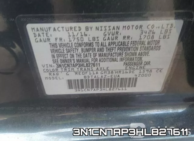3N1CN7AP3HL827611 фото 10