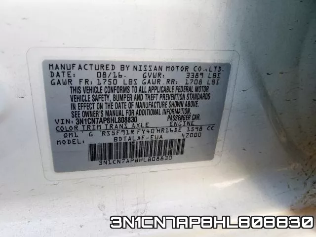 3N1CN7AP8HL808830 фото 2
