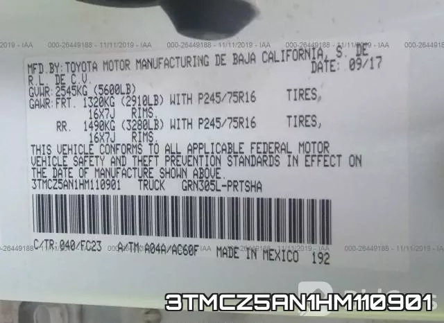 3TMCZ5AN1HM110901 фото 10
