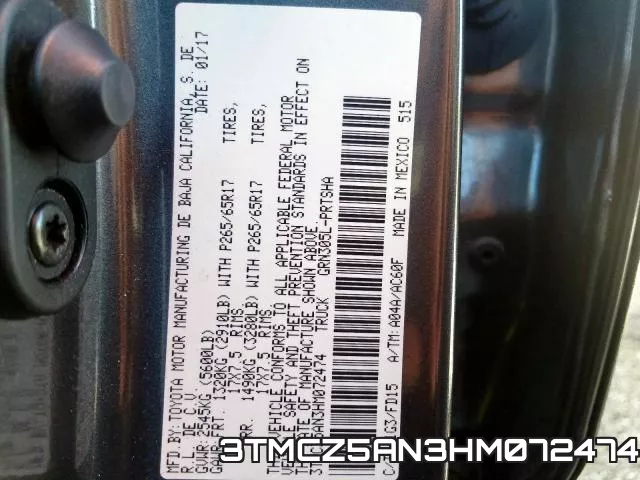 3TMCZ5AN3HM072474 фото 2