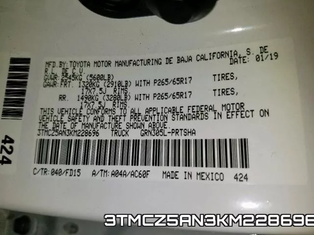 3TMCZ5AN3KM228696 фото 2