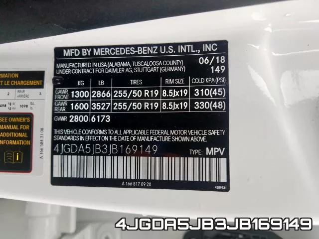 4JGDA5JB3JB169149 фото 2