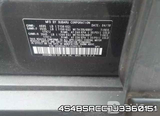 4S4BSACC7J3360151 фото 10