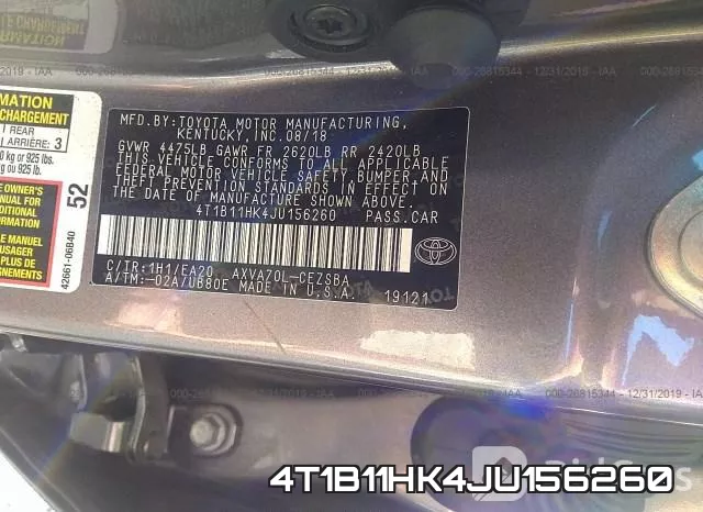 4T1B11HK4JU156260 фото 10