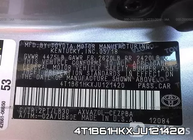4T1B61HKXJU121420 фото 10