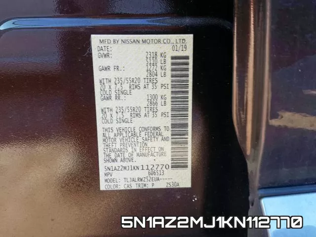5N1AZ2MJ1KN112770 фото 2