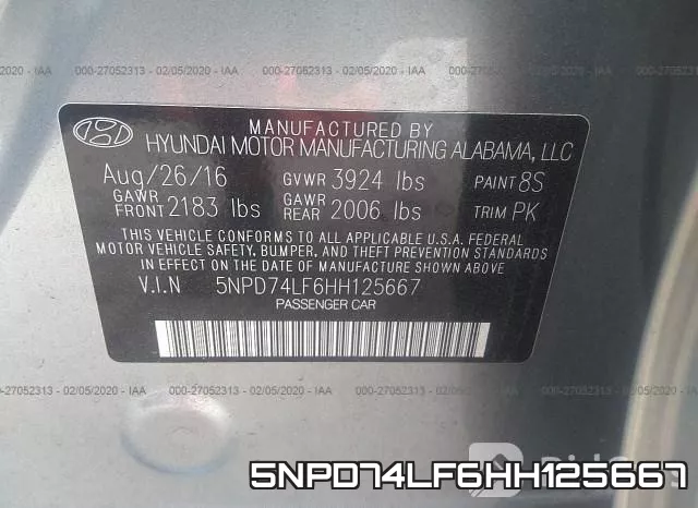 5NPD74LF6HH125667 фото 10