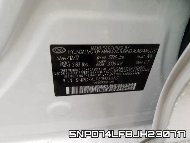 5NPD74LF8JH230717 фото 2