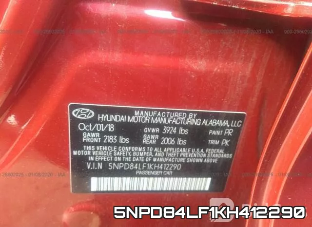 5NPD84LF1KH412290 фото 10