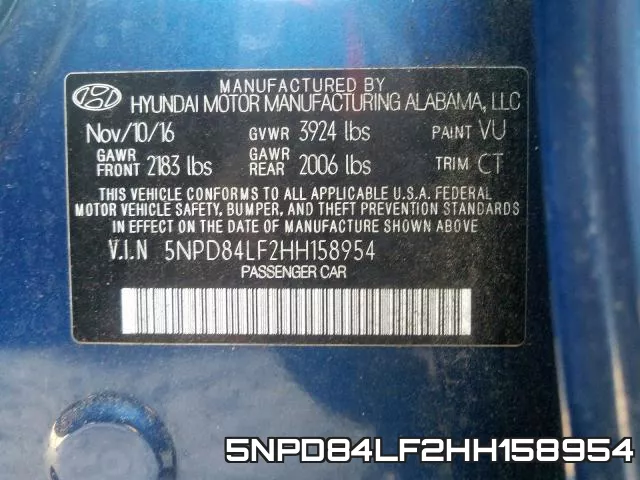5NPD84LF2HH158954 фото 2