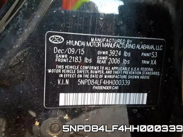 5NPD84LF4HH000339 фото 2