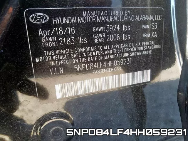 5NPD84LF4HH059231 фото 2